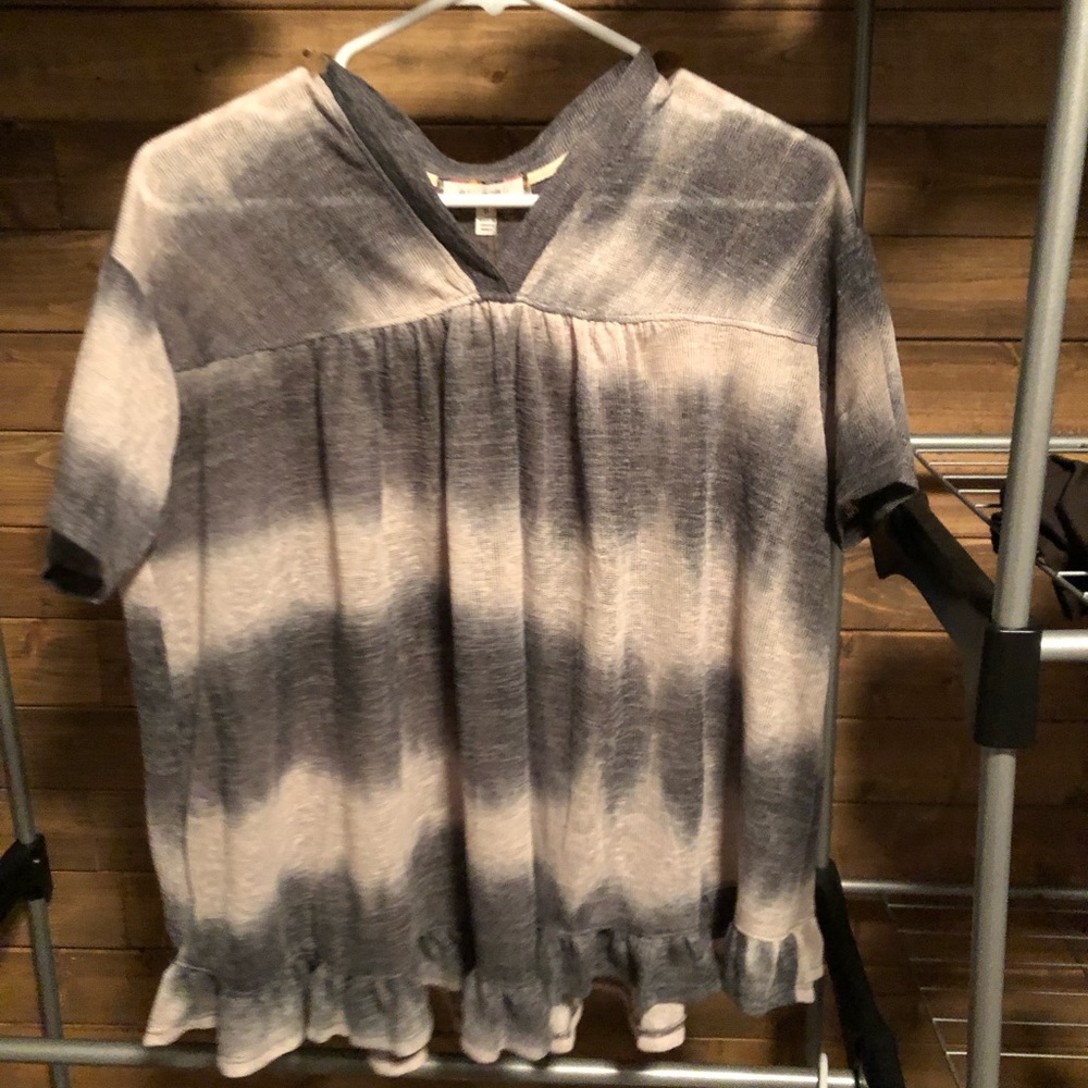 NWT tie-dye Anthropologie ruffle top